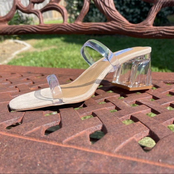 💋NWT Steve madden mott strappy clear block sandals - Picture 6 of 15